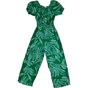 Anthropologie Kindred Off Shoulder Wide Leg Jumpsuit